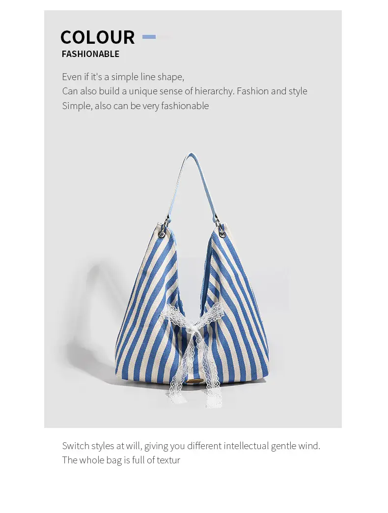 Red Striped Women's Shoulder Bag 2026 New Korean Style — feature 15