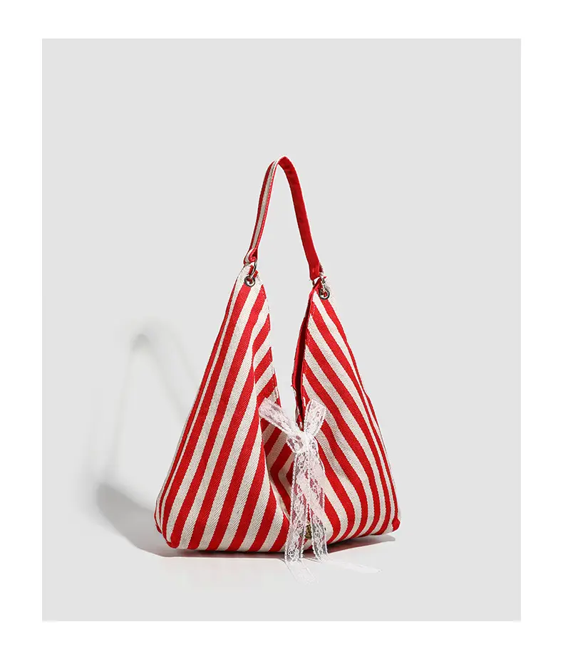 Red Striped Women's Shoulder Bag 2026 New Korean Style — feature 18