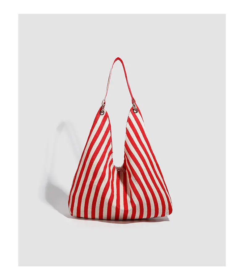 Red Striped Women's Shoulder Bag 2026 New Korean Style — feature 21