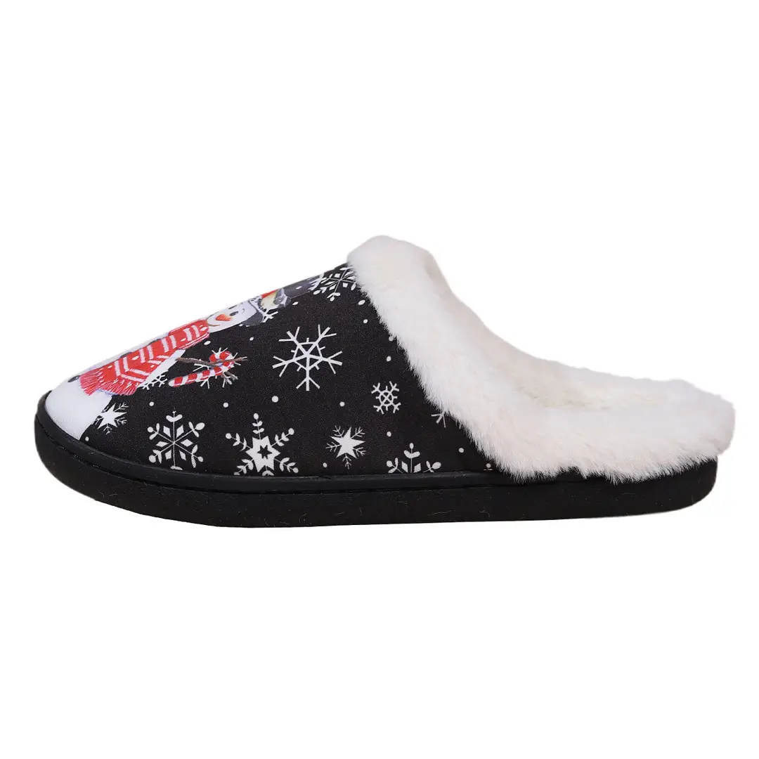 Cross-Border Spot New Cotton Slippers for Women Spring Japanese Fashion Home Wear-Resistant Slippers Cotton Shoes Cute Christmas Series