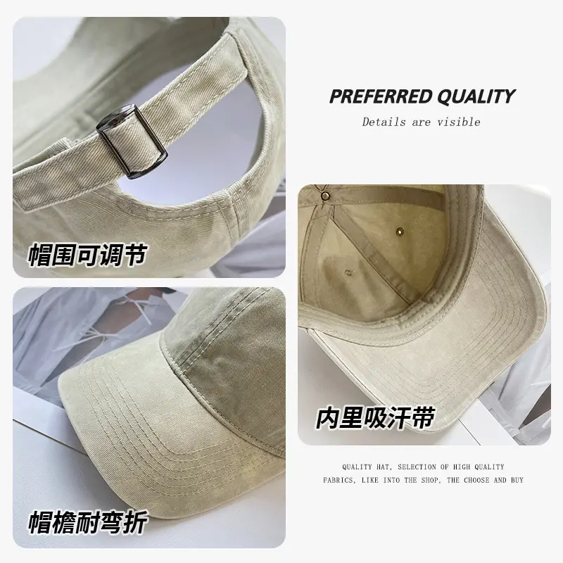 Women's Black Washed Baseball Cap 44x60cm — feature 2