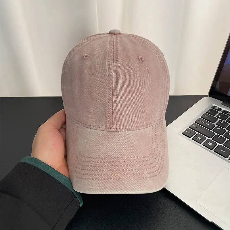 Women's Black Washed Baseball Cap 44x60cm - Image 4