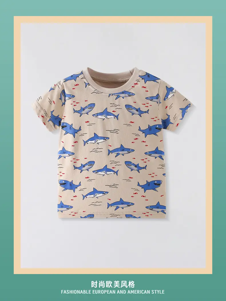 Forest Kingdom Kids T-Shirt Blue Dolphin Print — feature 2
