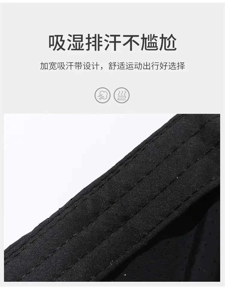 Black Quick-Dry Sports Running Cap Sun Protection — feature 3
