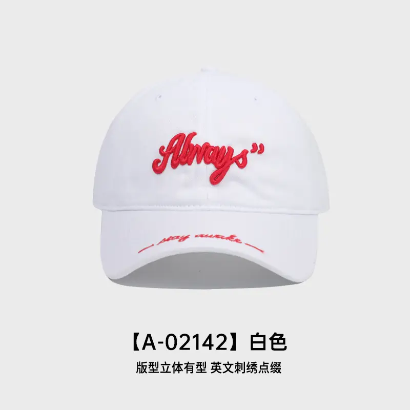 Korean Style Embroidered Baseball Cap Beige - Image 7