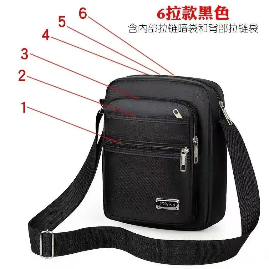 Men's Waterproof Crossbody Bag with 6 Latches - Image 5
