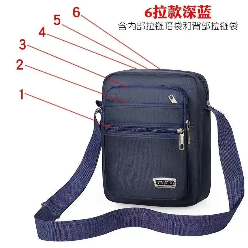 Men's Waterproof Crossbody Bag with 6 Latches - Image 6