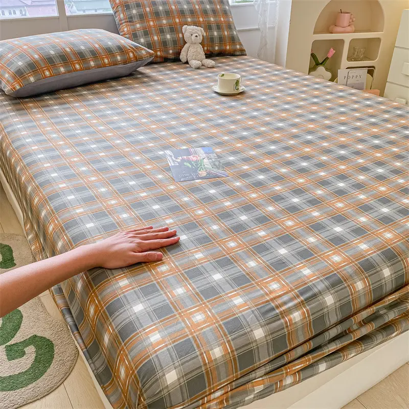 2026 New Model Pure Cotton Fitted Sheet Single Piece Summer Mattress Protector Cover Non-Slip Dustproof Cover Bed Cover Sheet