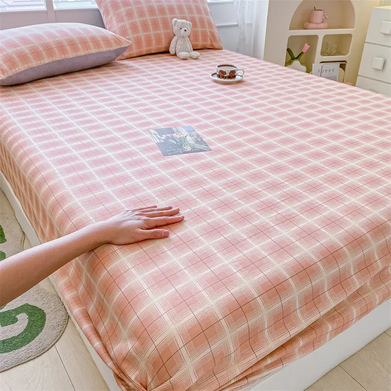 2026 New Model Pure Cotton Fitted Sheet Single Piece Summer Mattress Protector Cover Non-Slip Dustproof Cover Bed Cover Sheet