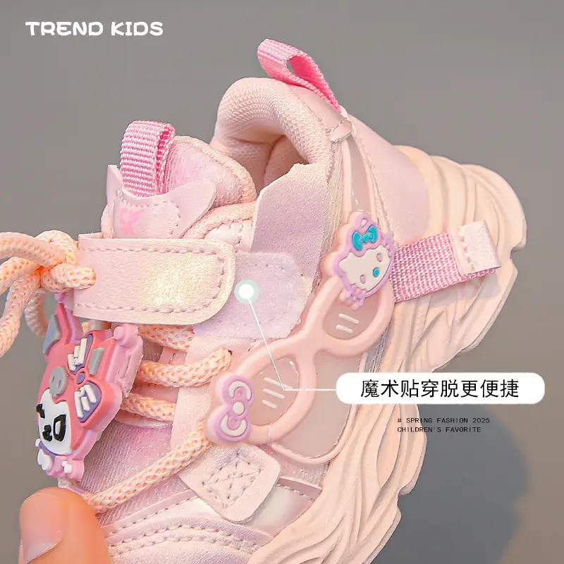 2025 Spring and Autumn New Single Toddler Beginner Baby Shoes 1-2 Years Old Baby Shoes Soft Sole Anti-Slip Sports Shoes — feature 1