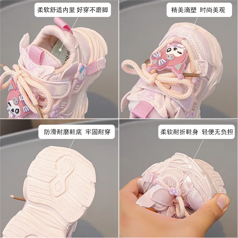 2025 Spring and Autumn New Single Toddler Beginner Baby Shoes 1-2 Years Old Baby Shoes Soft Sole Anti-Slip Sports Shoes — feature 2