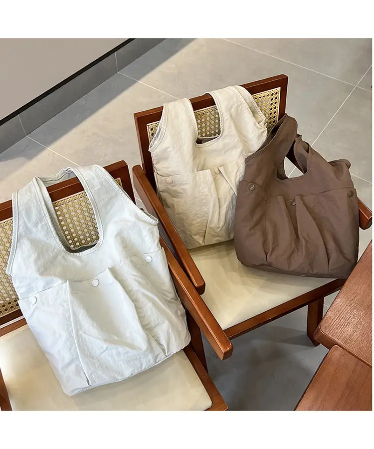 Women's Brown Textured Shoulder Tote Bag 2025 Spring New Style — feature 1