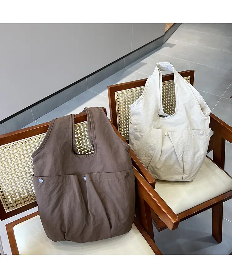 Women's Brown Textured Shoulder Tote Bag 2025 Spring New Style — feature 18