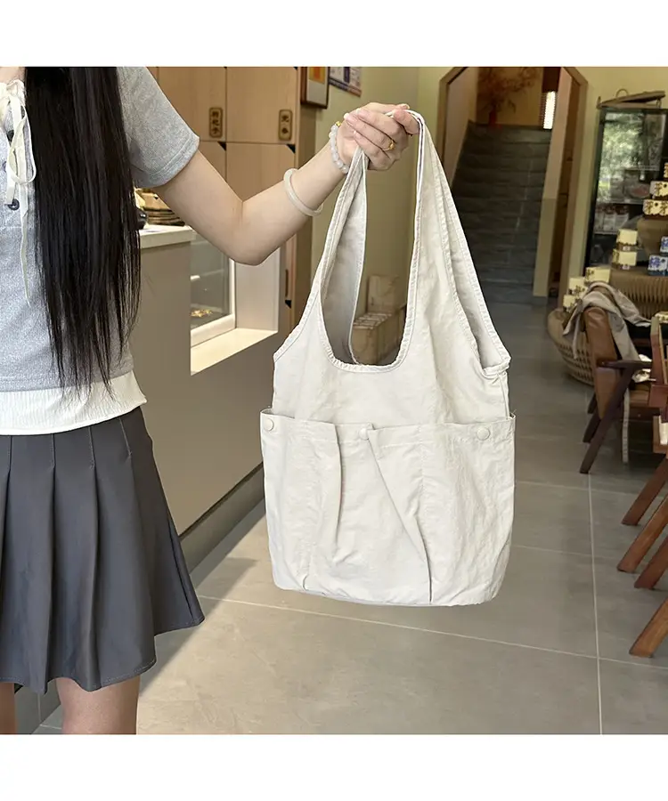 Women's Brown Textured Shoulder Tote Bag 2025 Spring New Style — feature 22