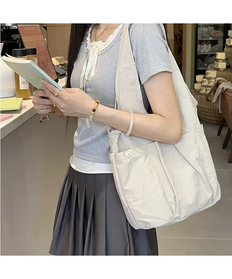 Women's Brown Textured Shoulder Tote Bag 2025 Spring New Style — feature 25