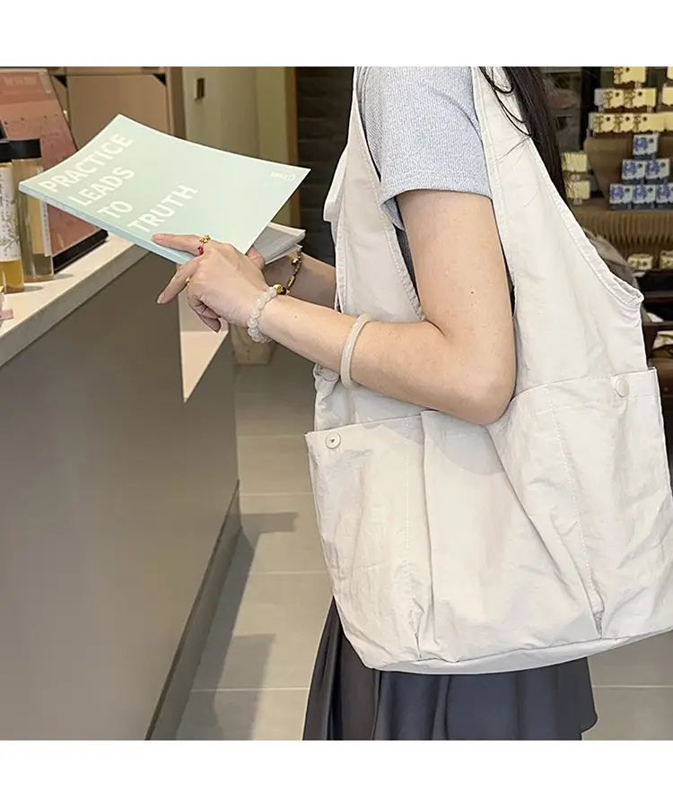 Women's Brown Textured Shoulder Tote Bag 2025 Spring New Style — feature 26