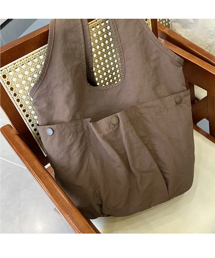 Women's Brown Textured Shoulder Tote Bag 2025 Spring New Style — feature 9