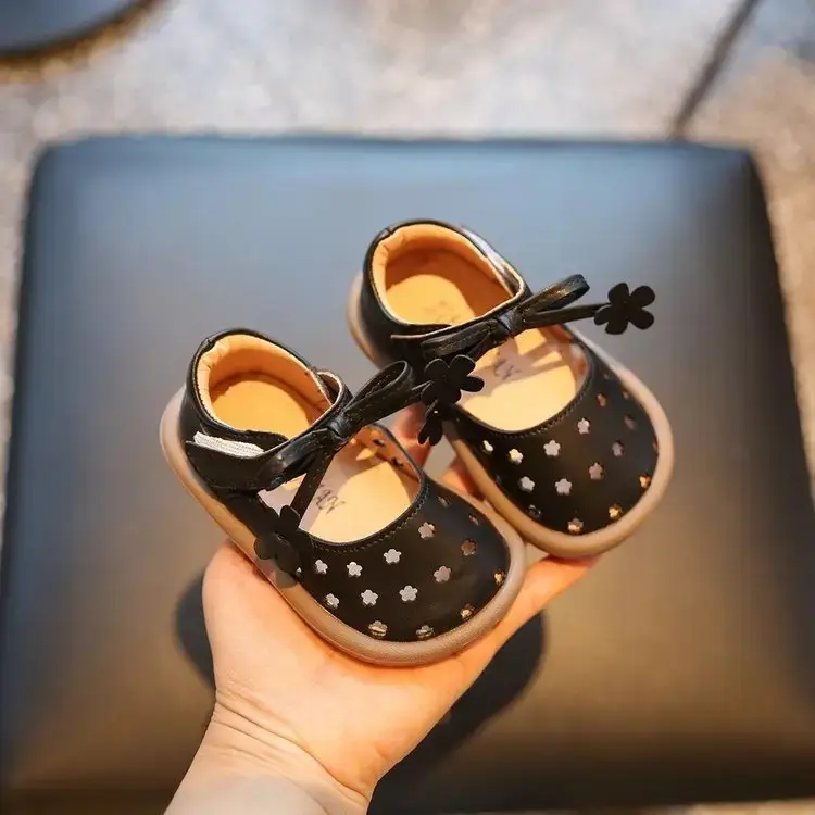 Princess Hollow Flower Velcro Baby Shoes for Kids