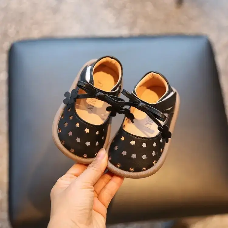 Princess Hollow Flower Velcro Baby Shoes for Kids