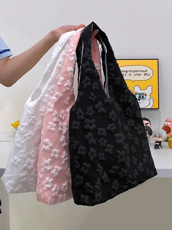 Pink Floral Shoulder Bag for Women Summer Carry - Image 8