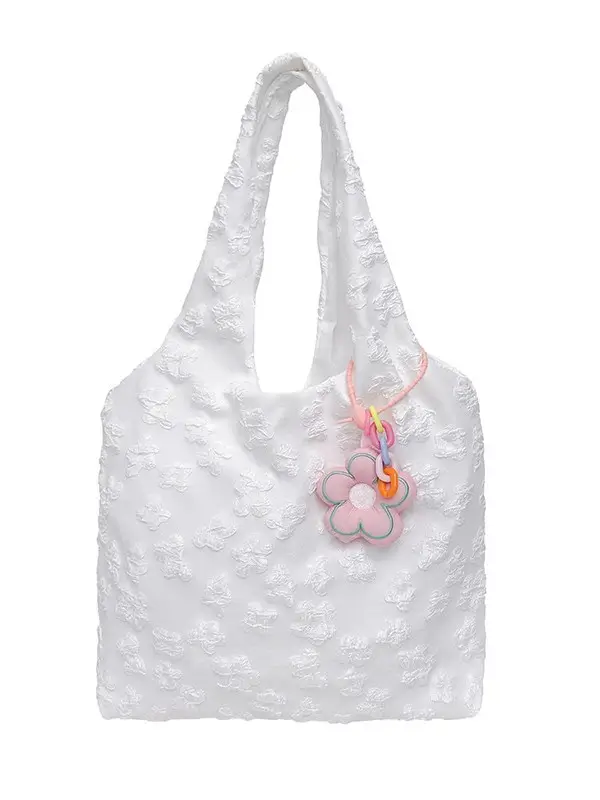 Pink Floral Shoulder Bag for Women Summer Carry - Image 11