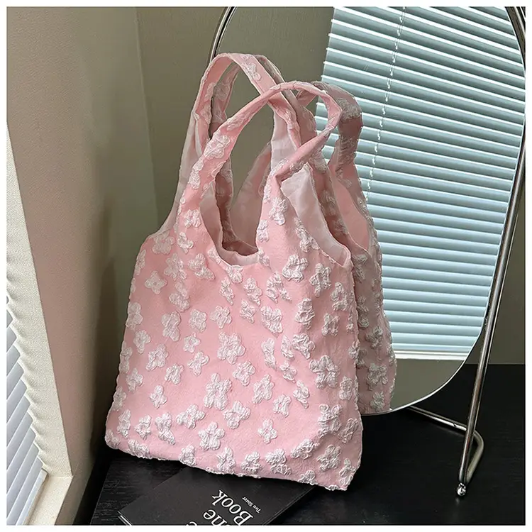 Pink Floral Shoulder Bag for Women Summer Carry — feature 12