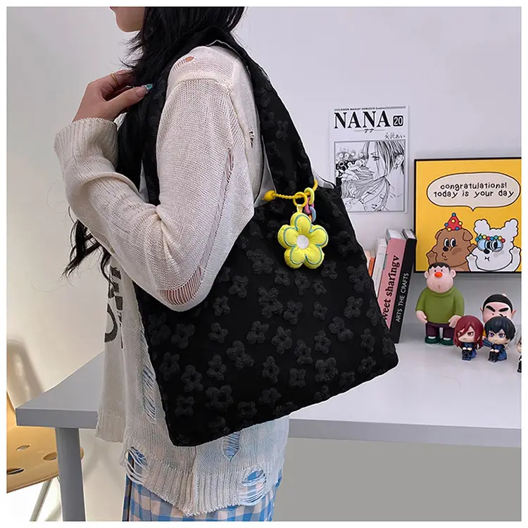 Pink Floral Shoulder Bag for Women Summer Carry — feature 21