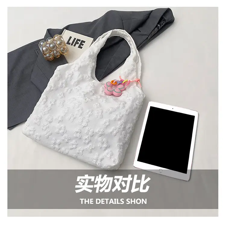Pink Floral Shoulder Bag for Women Summer Carry — feature 5