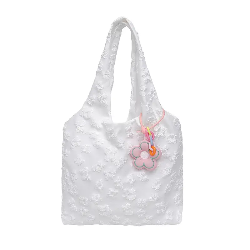 Pink Floral Shoulder Bag for Women Summer Carry - Image 3
