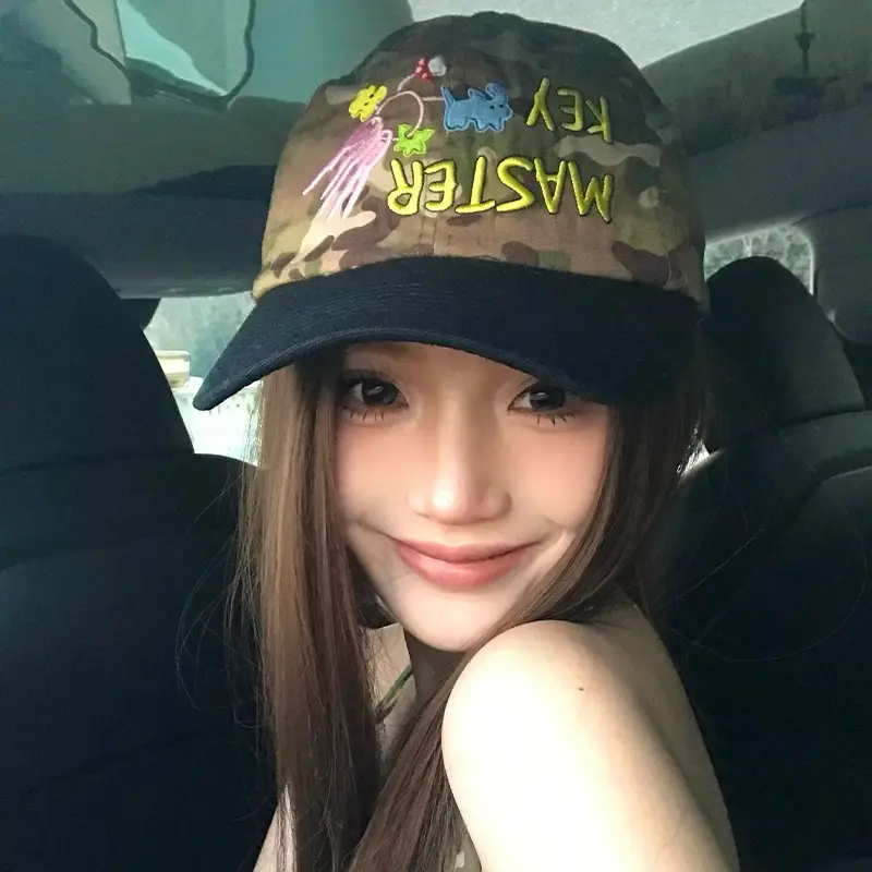 Women Camouflage Baseball Cap Wide Brim Duck Cap 2025 - Image 3