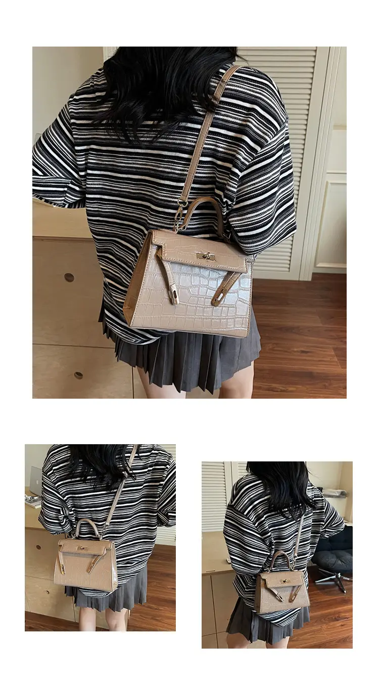 Black Croc Leather Handbag Set for Women 2025 — feature 12