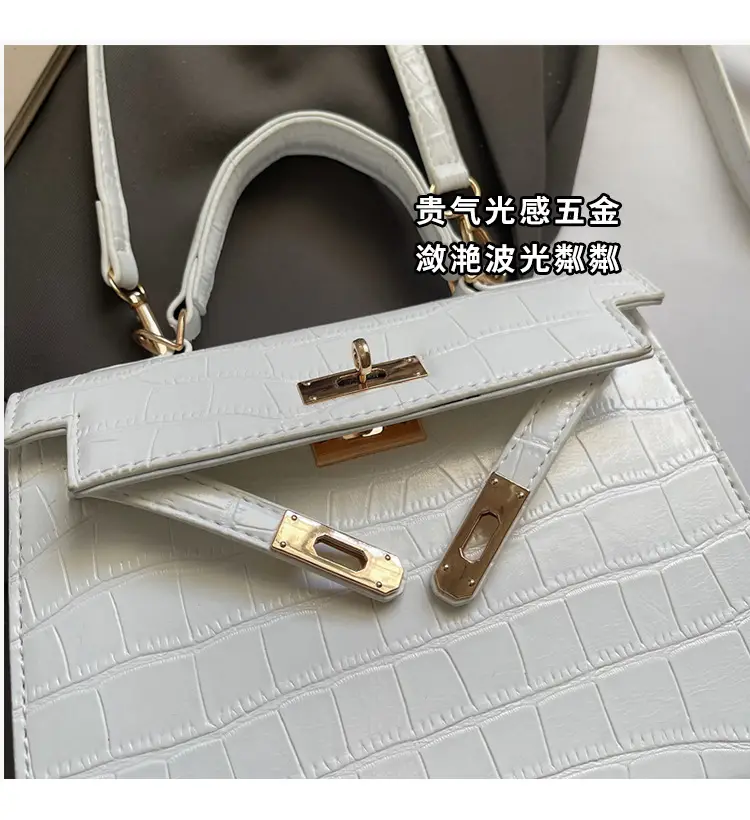Black Croc Leather Handbag Set for Women 2025 — feature 5