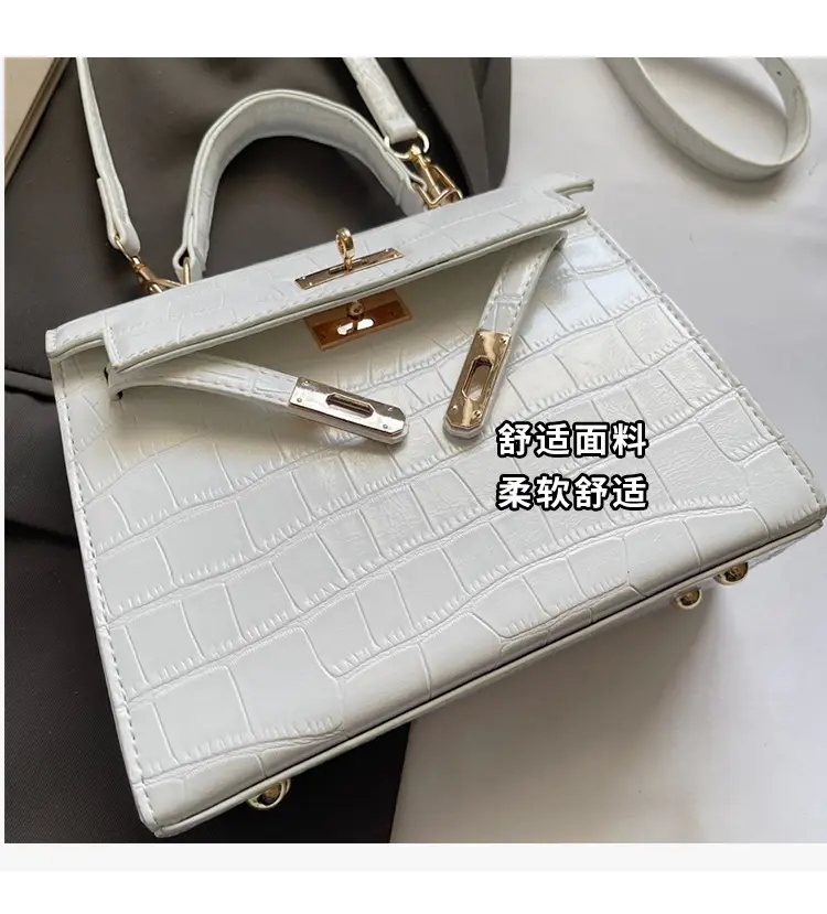 Black Croc Leather Handbag Set for Women 2025 — feature 8