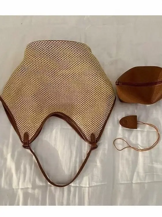 Straw Woven Shoulder Bag Lazy Style Summer Tote — feature 2