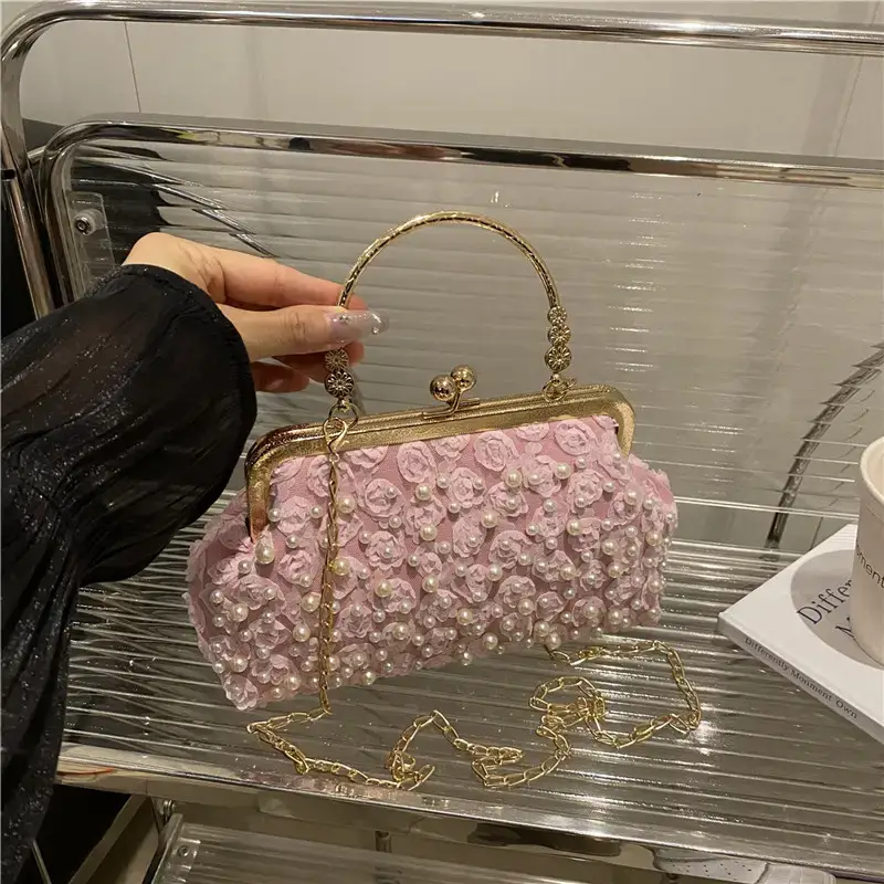 Korean Style Crossbody Pearl Bag for Women - Image 5