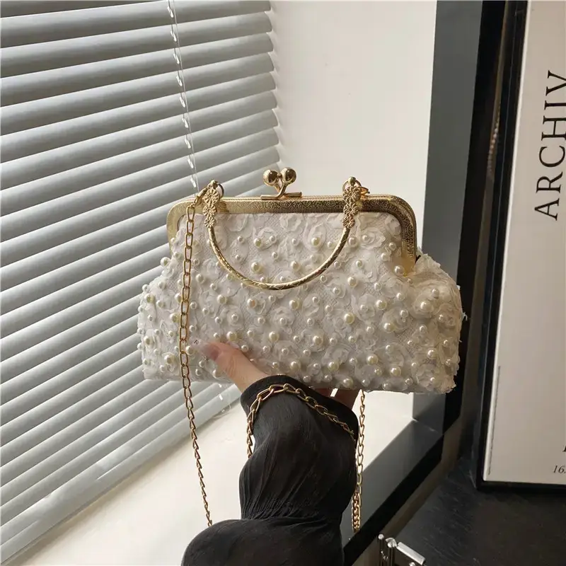 Korean Style Crossbody Pearl Bag for Women - Image 8