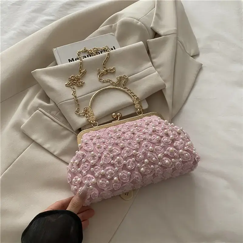 Korean Style Crossbody Pearl Bag for Women - Image 3