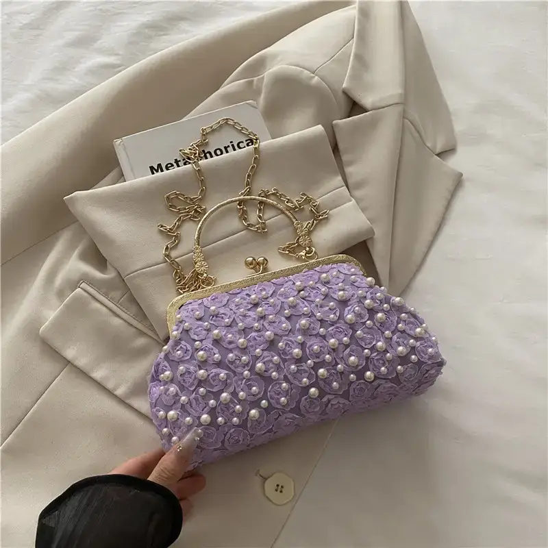 Korean Style Crossbody Pearl Bag for Women - Image 4