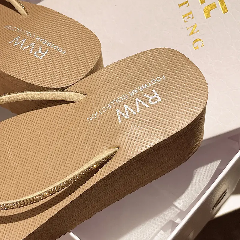 New Fashionable Outerwear Thick-Soled 6.5 High-Heeled Beach Flip-Flops Flip-Flops for Women Summer Non-Slip and Wear-Resistant — feature 1
