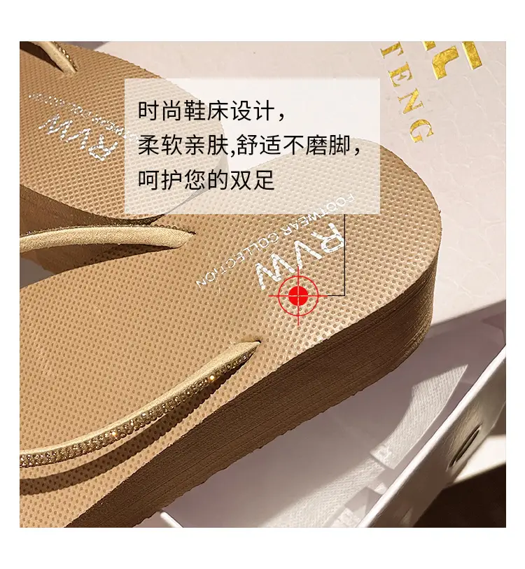 New Fashionable Outerwear Thick-Soled 6.5 High-Heeled Beach Flip-Flops Flip-Flops for Women Summer Non-Slip and Wear-Resistant — feature 12
