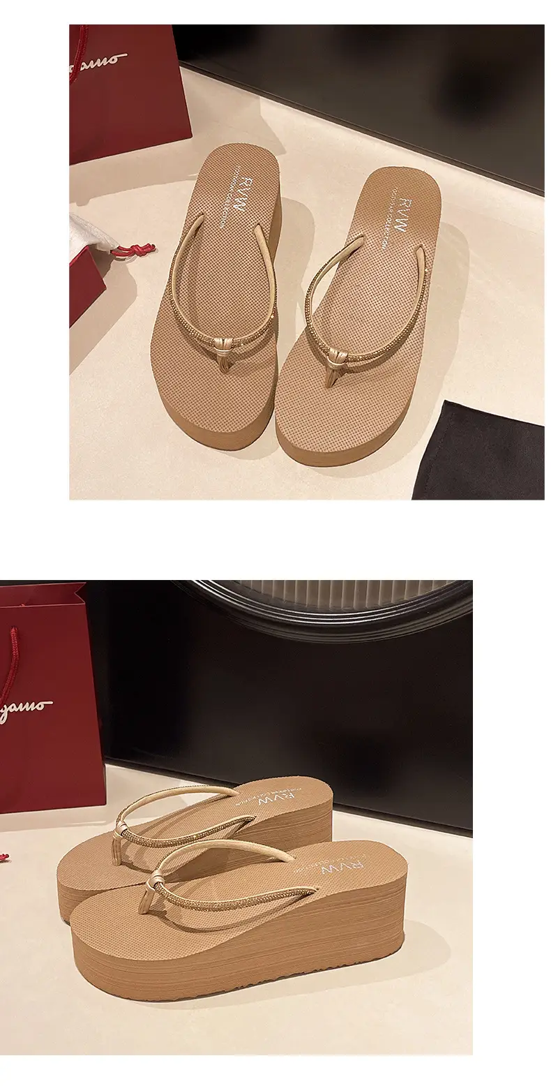 New Fashionable Outerwear Thick-Soled 6.5 High-Heeled Beach Flip-Flops Flip-Flops for Women Summer Non-Slip and Wear-Resistant — feature 8