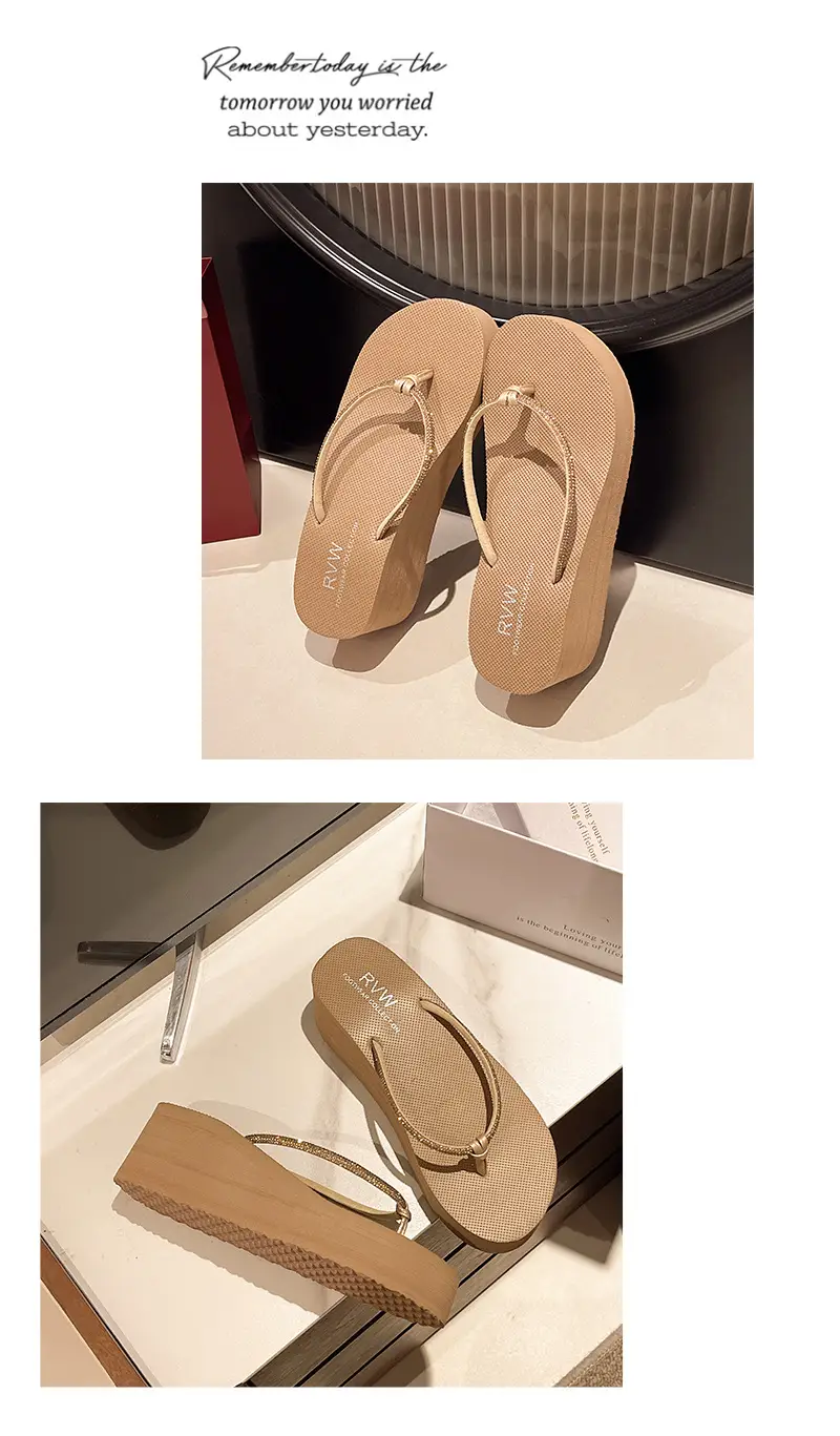 New Fashionable Outerwear Thick-Soled 6.5 High-Heeled Beach Flip-Flops Flip-Flops for Women Summer Non-Slip and Wear-Resistant — feature 9