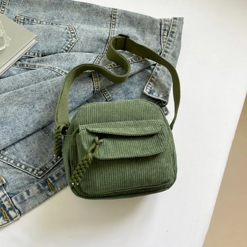 Green Knitted Shoulder Bag for Girls 2025 - Image 3