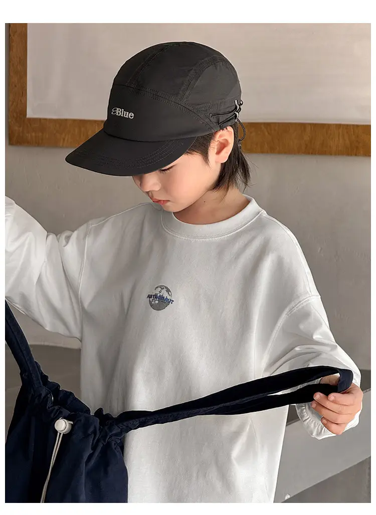 Boy's Pure Cotton Long Sleeve T-Shirt White Plaid Pants — feature 28