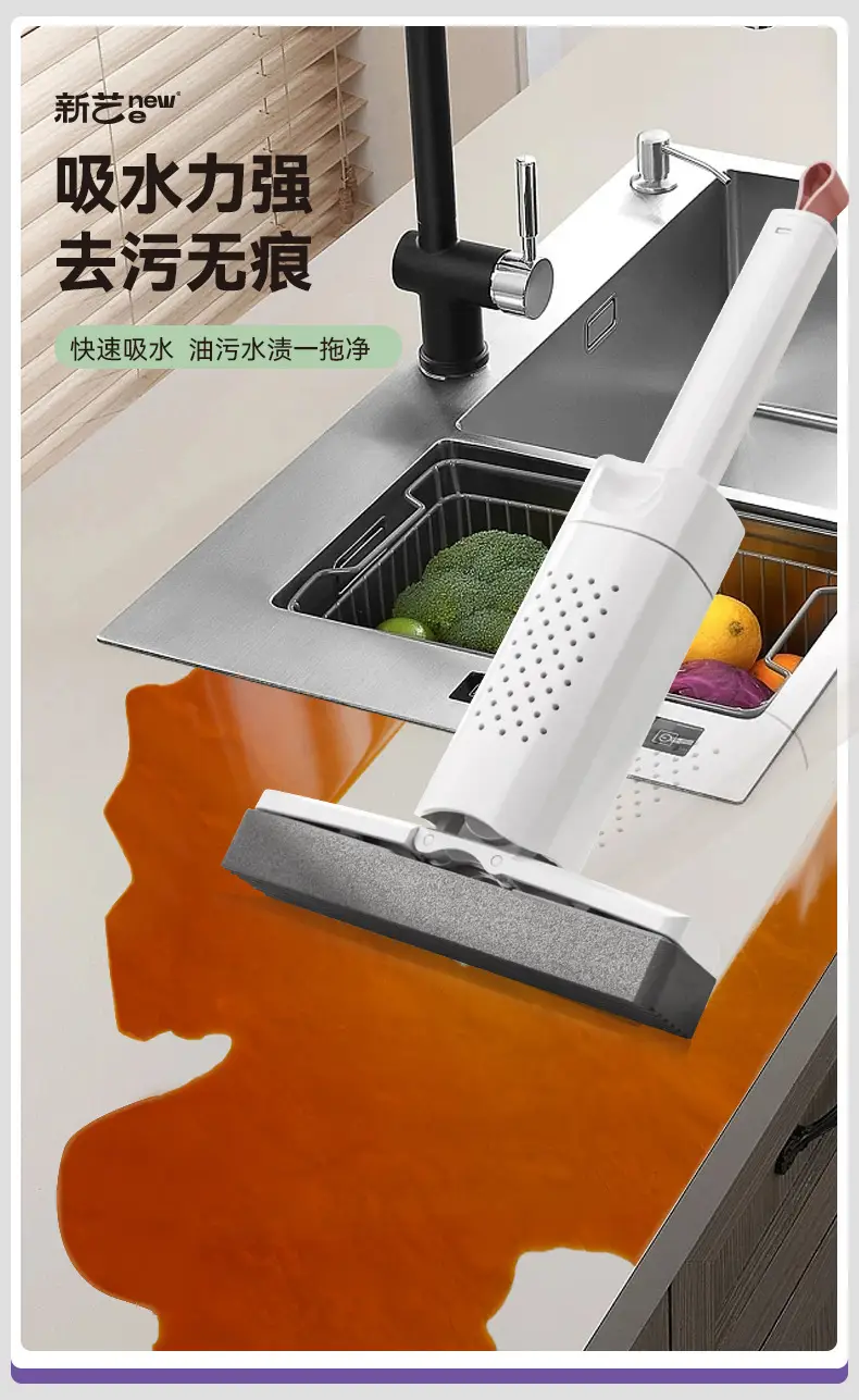 Mini Mop, Hand-Washable, Desktop, Handheld, Lazy, Portable, Foldableing Sponge, Absorbent, Bathroom, Toilet, Kitchen — feature 3