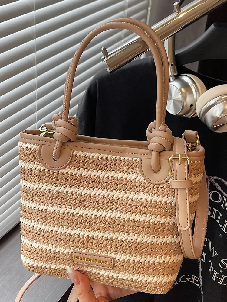 Women Woven Straw Shoulder Bag 2025 New Summer - Image 3