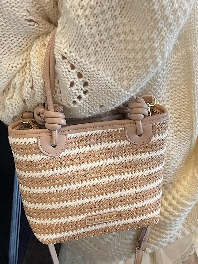 Women Woven Straw Shoulder Bag 2025 New Summer - Image 5