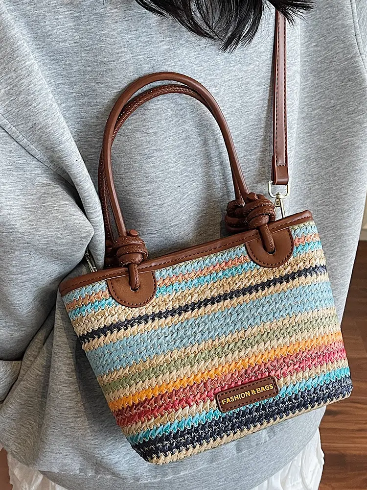 Women Woven Straw Shoulder Bag 2025 New Summer - Image 6