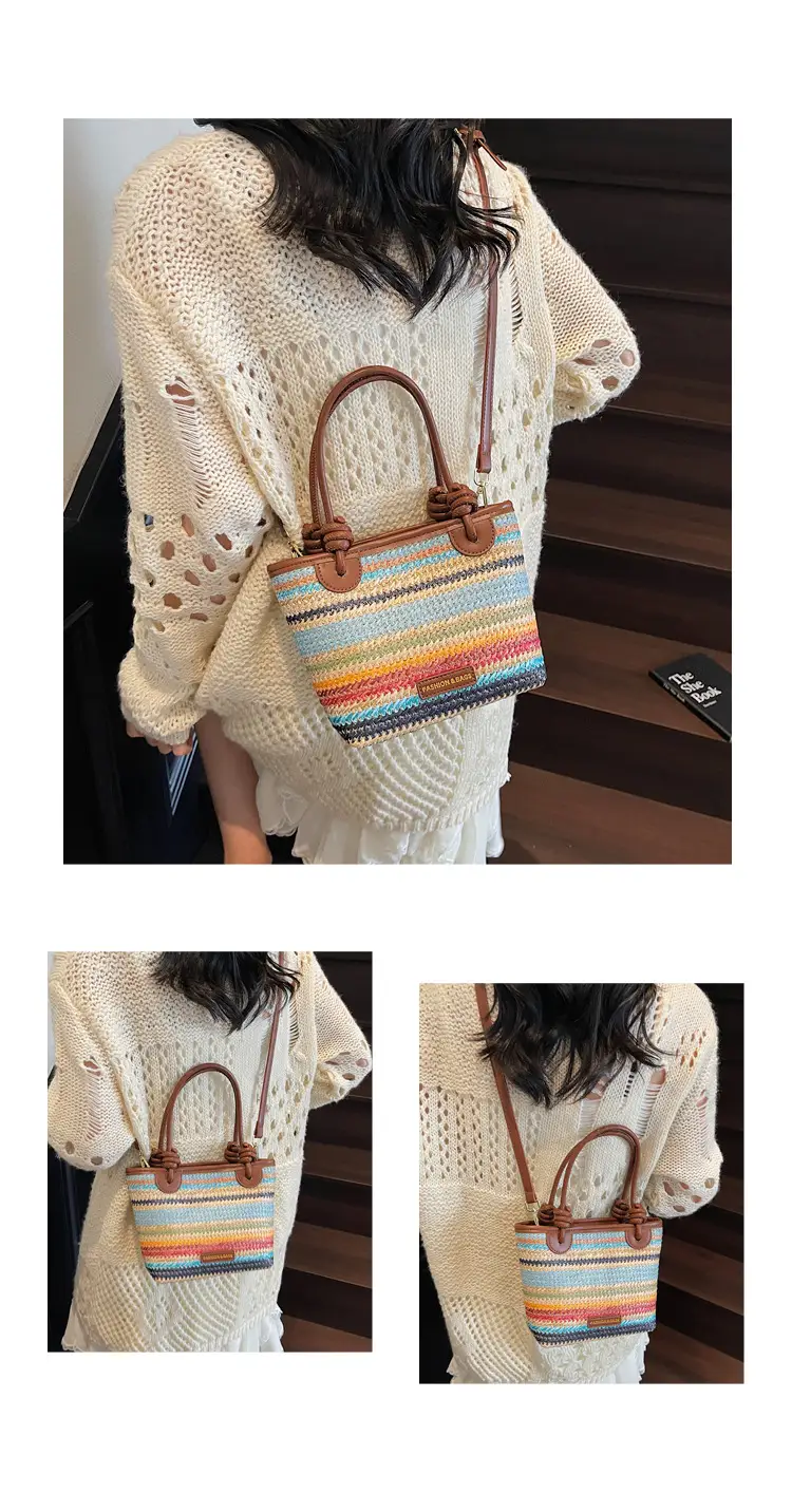 Women Woven Straw Shoulder Bag 2025 New Summer — feature 10
