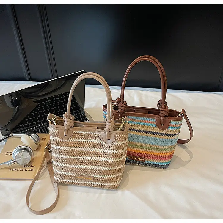 Women Woven Straw Shoulder Bag 2025 New Summer — feature 12